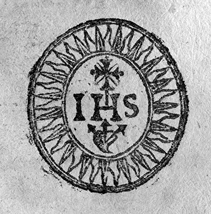 Meaning Prints: IHS Rom 1650 refers to a religious artifact or manuscript dating from 1650