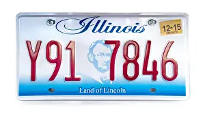 Tags Prints: Illinois license plate; vehicle registration number