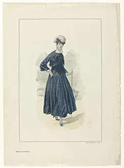 Parasol Prints: Illustrated fashion, 1916, No. 7: Taffeta dress