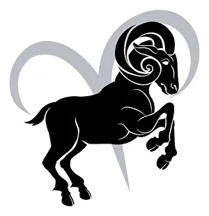 Stylised Prints: Illustration of Aries the ram zodiac horoscope astrology sign
