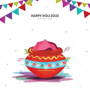 Explode Prints: illustration of colorful Happy Holi background
