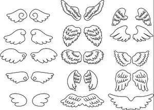 Heavenly Prints: This is a illustration of Cute Angel wings