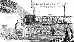 Hospital Prints: Illustration depicting the conference hall of Mildmay Memorial Hospital