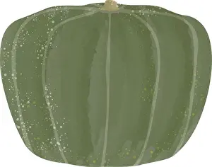 Analog Prints: Illustration of ingredients, transparent watercolor style of pumpkin Vector illustration