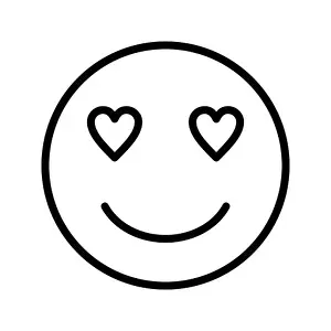 Glyph Prints: Illustration Love Emoji Icon