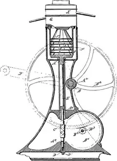 Vector Vectors Prints: This illustration represents Centrifugal Separator which is a device designed to separate oil