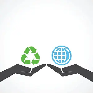 Ecologic Prints: Illustration of save nature concept