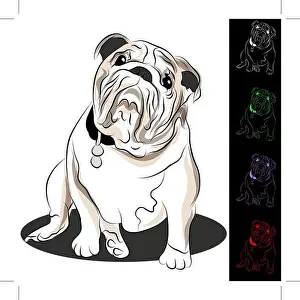Comics Prints: An image of a bulldog with tag