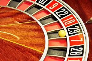 Spin Prints: image with a casino roulette wheel with the ball on number 29