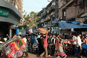 Bombay Prints: The image of Crowd was taken in near Crawford Market, Mumbai, India