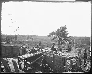 1864 Prints: This image depicts the fortifications constructed during the Civil War in front of Atlanta