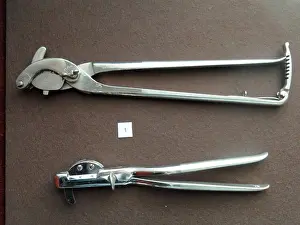 Surgical Prints: This image depicts a set of castration instruments