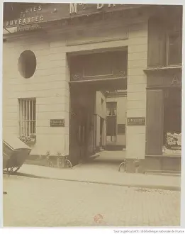 Street View Prints: This image by Eugène Atget shows the Hôtel du Comte Gouy d'Arcy at 5 rue des Moulins in Paris