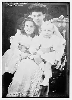 Baden Prints: This image features Princess Marie Louise of Baden with her children