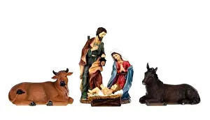 Bethlehem Prints: Image figures for the Nativity Portal isolated on a white background