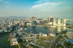 Image of Macau (Macao), China. Skyscraper hotel and casino building at downtown in Macau (Macao)