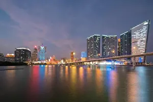 Image of Macau (Macao), China. Skyscraper hotel and casino building at downtown in Macau (Macao)