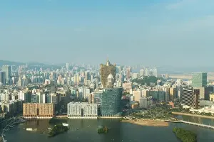 Image of Macau (Macao), China. Skyscraper hotel and casino building at downtown in Macau (Macao)