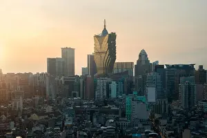 Image of Macau (Macao), China. Skyscraper hotel and casino building at downtown in Macau (Macao)