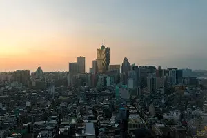Image of Macau (Macao), China. Skyscraper hotel and casino building at downtown in Macau (Macao)