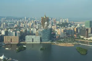 Image of Macau (Macao), China. Skyscraper hotel and casino building at downtown in Macau (Macao)