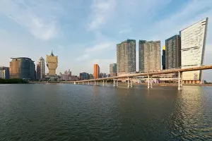 Image of Macau (Macao), China. Skyscraper hotel and casino building at downtown in Macau (Macao)