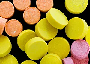 Narcotics Prints: Image of PCP tablets seized by the United States Drug Enforcement Administration (DEA)