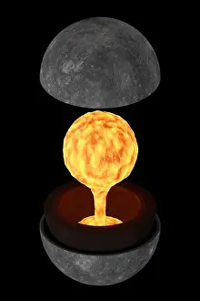 Mercury Prints: This image represents the internal structure of the planet Mercury