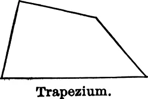 Vector Vectors Prints: An image showing the trapeze. Quadrilateral that does not have two parallel sides