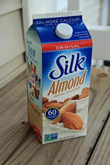 Dietary Prints: This image shows a carton of Silk Almond Milk