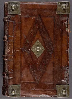 Binding Prints: This image shows an example of 16th-century English bookbinding