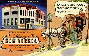 The image shows Harry's New Yorker restaurant located at 400 North Wabash Avenue in Chicago