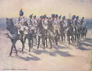 Imperialism Prints: The Imperial Cadet Corps at the Durbar, 1903. Artist: Mortimer L Menpes