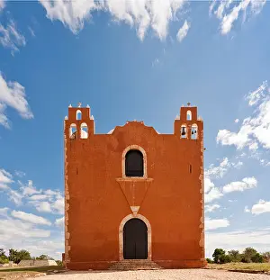 Adobe Prints: The imposing front facade of the Iglesia de Santa Elena