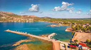 Impressive summer view of Kardamyli port