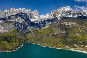 The Improbable aerial landscape of village Molveno