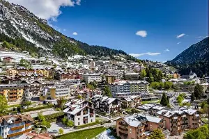 The Improbable aerial landscape of village Molveno