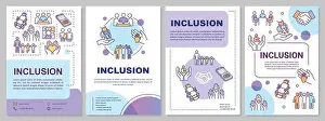 Newsletter Prints: Inclusion brochure template. Disabled aid