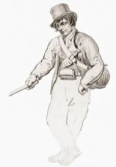 Angling Prints: An incomplete sketch of an Irish fisherman by the American Artist