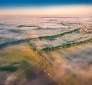 Sublime Prints: Incredible summer view from flying drone of Ukrainian countryside with field of wheat