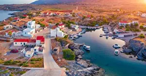 Incredible sunrise in Vathi port