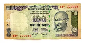 Bank Note Prints: India 100 One Hundred Rupee Bank Note