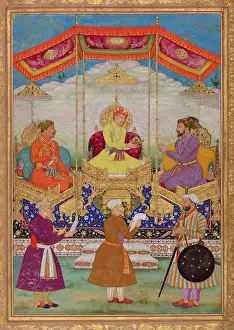 Minister Prints: India: Akbar Hands His Imperial Crown to Shah Jahan