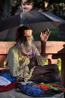 Assam Prints: India, Assam, old man