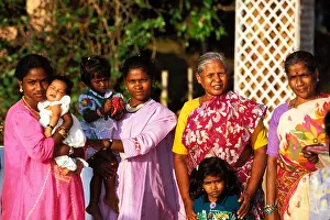 Young Girl Prints: India, Cochin, Family portrait