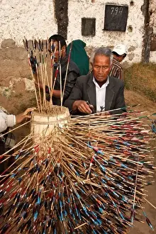 Economic Development Prints: India, Meghalaya, Shillong, Bola archery gambling game