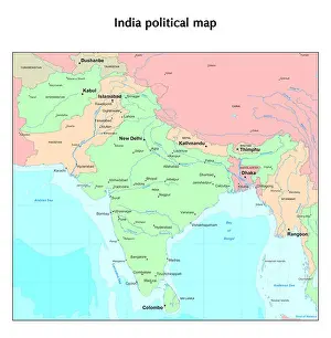 India Map Prints: India political map