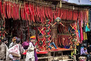 Spade Prints: INDIA RAJASTHAN Pushkar. Swords shop