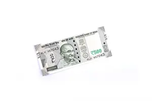 Finance And Economy Prints: Indian 500 Rupees isolated on white background
