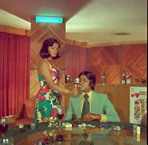 Indian Bollywood actor actress Amitabh Bachchan and Zeenat Aman, India, Asia, 1978 old vintage 1900s picture